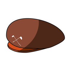 Golf sport hat cap icon vector illustration graphic design
