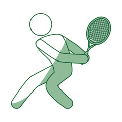 Tennis player pictogram icon vector illustration graphic design