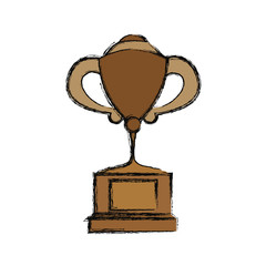 Tennis trophy cup icon vector illustration graphic design