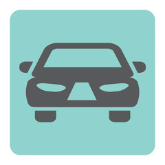 Car vector icon, black color.