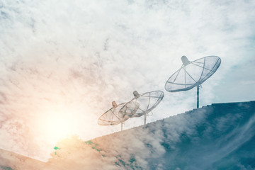 Satellite dish Overlay sky background