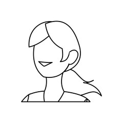 Woman faceless avatar icon vector illustration graphic design