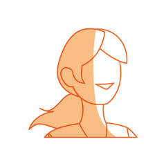 Woman faceless avatar icon vector illustration graphic design