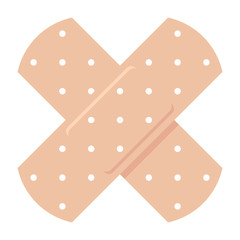 Adhesive bandage, vector illustration in flat style
