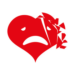 Heart and love icon vector illustration graphic design
