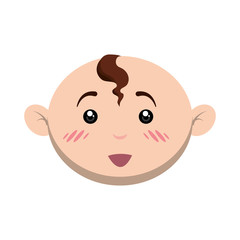 Cute baby cartoon icon vector illustration graphic design