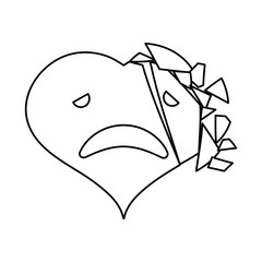 Heart and love icon vector illustration graphic design