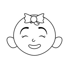 Cute baby cartoon icon vector illustration graphic design
