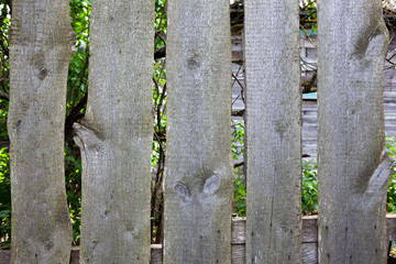 Part of an old wooden fence