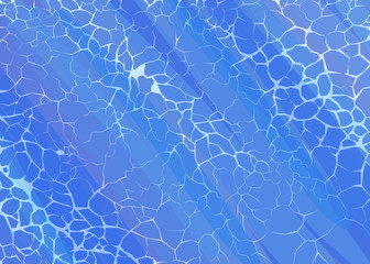 Earth cracks or water waves on blue background. Texture design in grunge style.
