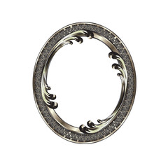 Decorative frame of silvery color