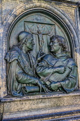 Eisleben, Lutherdenkmal Detail