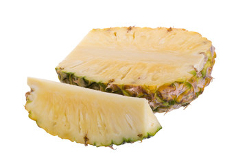Pineapple slices isolated on a white background