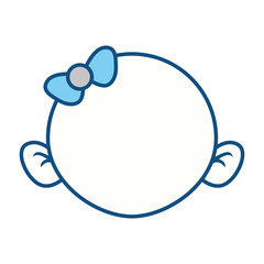 Cute baby cartoon icon vector illustration graphic design