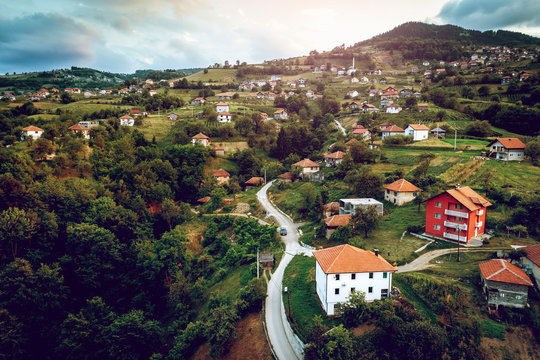 Zeljezno Polje, Sahmani, aerial view