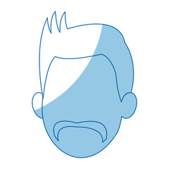 default face head man male character image vector illustration