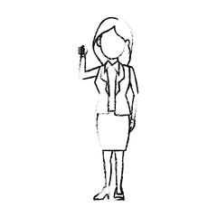 female political candidate election character vector illustration