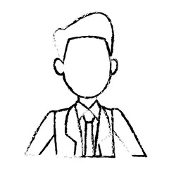 politician male character business suit standing vector illustration