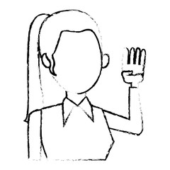 female political candidate election character vector illustration