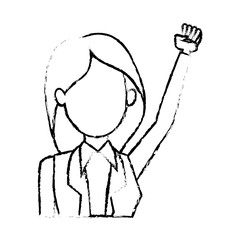 female political candidate election character vector illustration