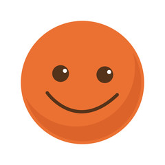 orange smile emoticon button icon vector illustration