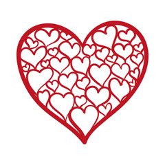 Obraz na płótnie Canvas Heart and love icon vector illustration graphic design