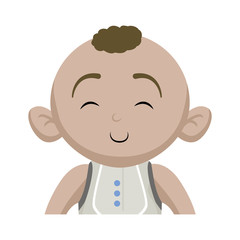 Cute baby cartoon icon vector illustration graphic design