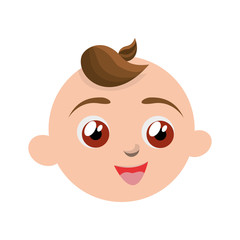Cute baby cartoon icon vector illustration graphic design