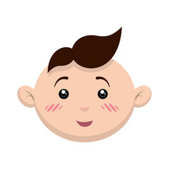 Cute baby cartoon icon vector illustration graphic design