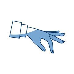 cartoon human hand man gesture icon vector illustration