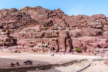 "The Street of Facades" in the ancient sity of Petra, Jordan