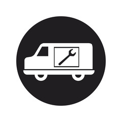 truck plumbing repair service vehicle vector illustration