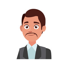 young and successful business man cartoon employee work