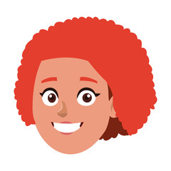 woman cartoon young portrait character female vector illustration