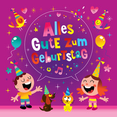 Alles Gute zum Geburtstag Deutsch German Happy birthday greeting card