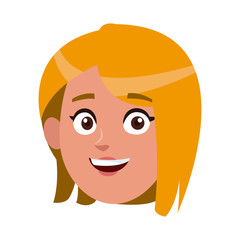 woman cartoon young portrait character female vector illustration