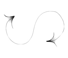 Arachnoid Web Arrow -  Gloomy Halloween Concept -  Drawing Sketch Vector Illustration  

