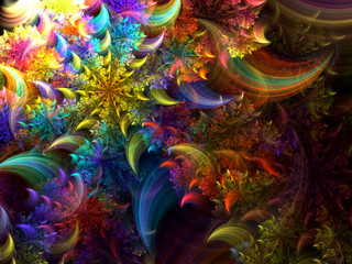 Obraz premium Helix Fuzzy Bright Background - Fractal Art 