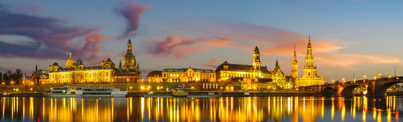 Evening panorama of Dresden