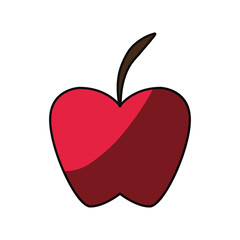 Obraz premium Delicious apple fruit icon vector ilustration graphic