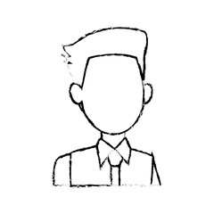 businessman profile male portrait man vector illustration