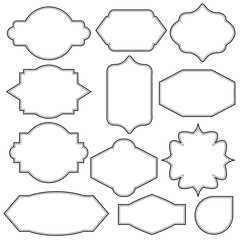 blank frame and label vintage retro Vector illustration