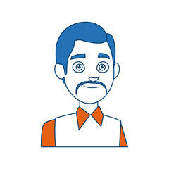 businessman profile male portrait man vector illustration