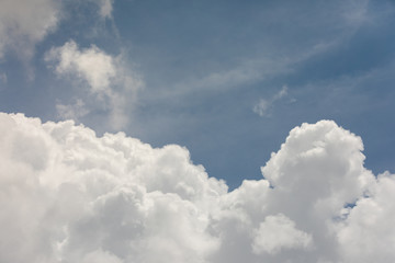 White cloud against the blue sky