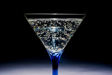 alcohol drink with bubbles 