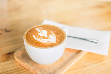 Coffee cup in coffee shop.