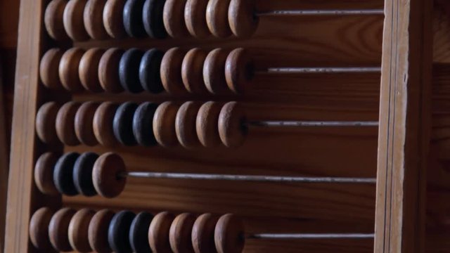 Old wooden abacus.