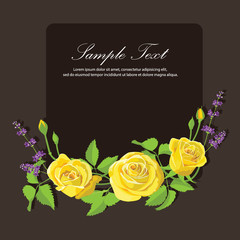 yellow rose.vector