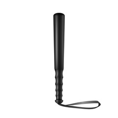 Rubber Baton Icon. Illustration Of Long Rubber Baton. Security Truncheons.