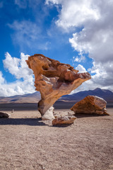 Arbol de Piedra in Siloli desert, sud Lipez reserva, Bolivia